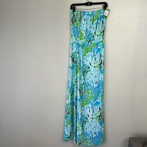 Lilly Pulitzer Marissa Maxi Dress Spa Blue Let’s Cha Chas Size Medium NWT